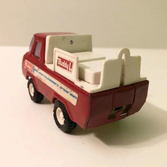 Vintage Buddy L Delivery Truck  Japan Red Truck Toy - Picture 4 of 12